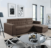 Luca Sofa Bed With Storage Space Brown Black